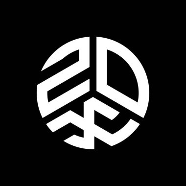 Siyah arka planda ZOX harfli logo tasarımı. ZOX yaratıcı harflerin baş harfleri logo kavramı. ZOX harf tasarımı.
