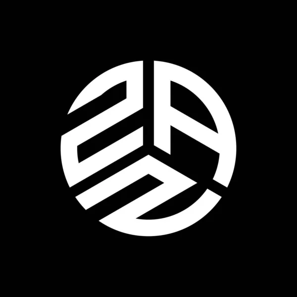 Zaz Letter Logo Design Black Background Zaz Creative Initials Letter — Stock Vector
