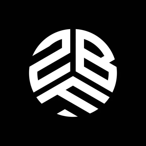 Σχεδιασμός Λογότυπου Γραμμάτων Zbf Μαύρο Φόντο Zbf Δημιουργική Αρχικά Γράμμα — Διανυσματικό Αρχείο