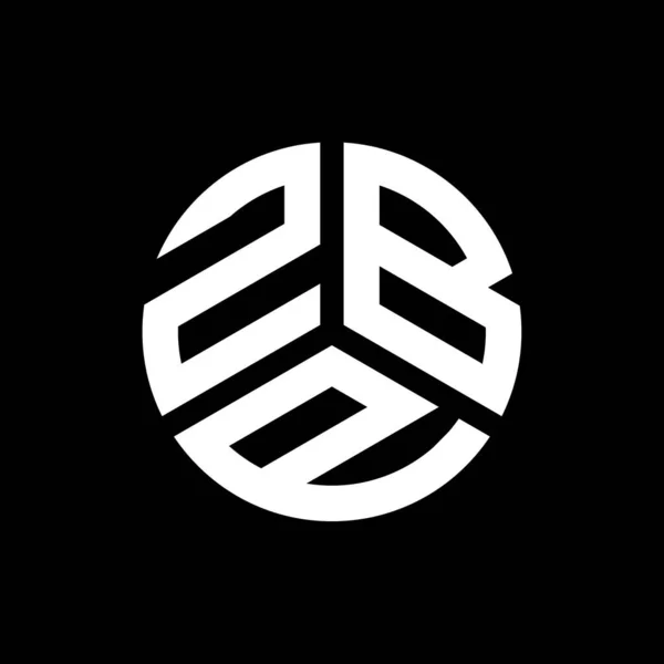 Diseño Del Logotipo Letra Zbp Sobre Fondo Negro Zbp Iniciales — Vector de stock