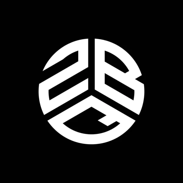 Logo Desain Huruf Zbq Pada Latar Belakang Hitam Zbq Kreatif - Stok Vektor