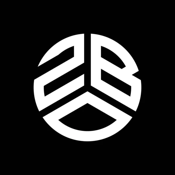 Σχεδιασμός Λογότυπου Γραμμάτων Zbo Μαύρο Φόντο Zbo Δημιουργική Αρχικά Γράμμα — Διανυσματικό Αρχείο