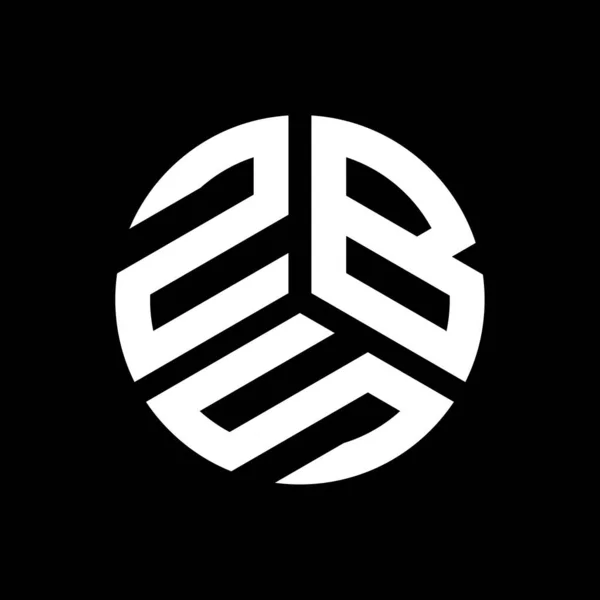 Logo Della Lettera Zbs Sfondo Nero Zbs Creativo Iniziali Lettera — Vettoriale Stock
