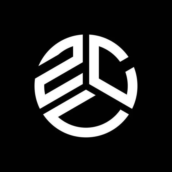 Diseño Del Logotipo Letra Zcv Sobre Fondo Negro Zcv Iniciales — Archivo Imágenes Vectoriales