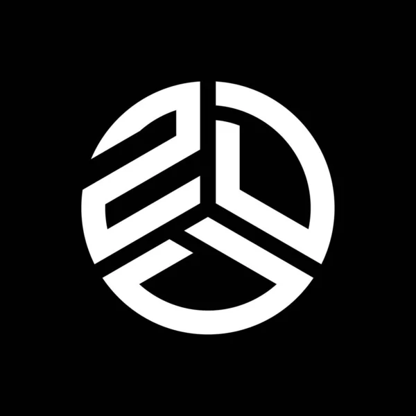 Logo Zdd Disegno Lettera Sfondo Nero Zdd Creativo Iniziali Lettera — Vettoriale Stock