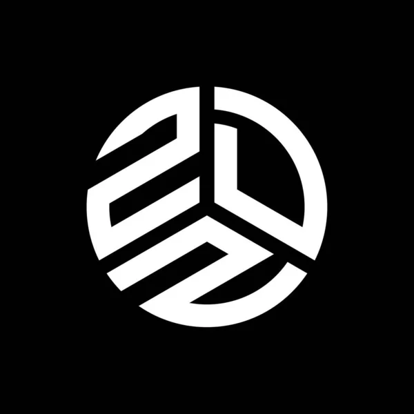 Zdz Letter Logo Design Black Background Zdz Creative Initials Letter — Stock Vector