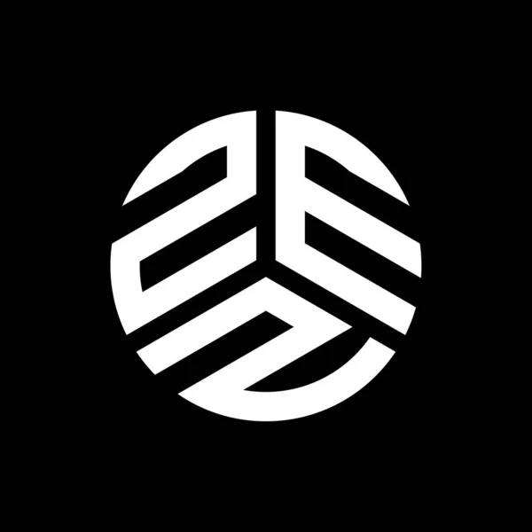 Design Logotipo Carta Zez Fundo Preto Zez Iniciais Criativas Conceito — Vetor de Stock