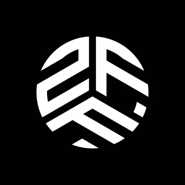 Σχεδιασμός Λογότυπου Επιστολής Zff Μαύρο Φόντο Zff Δημιουργικό Πρωτότυπο Γράμμα — Διανυσματικό Αρχείο