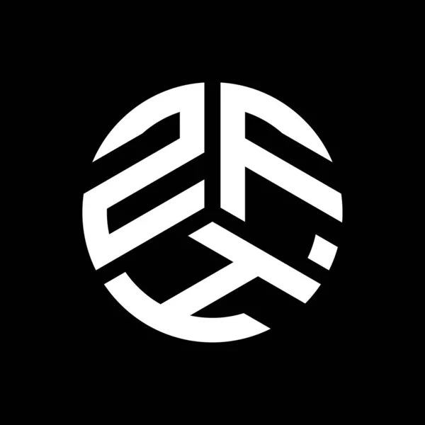 Дизайн Логотипа Zfh Чёрном Фоне Концепция Логотипа Инициалами Zfh Дизайн — стоковый вектор