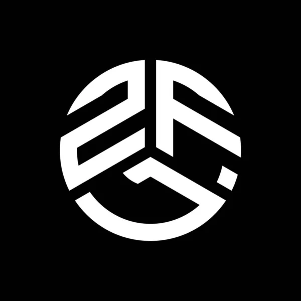 Diseño Del Logotipo Letra Zfl Sobre Fondo Negro Zfl Iniciales — Vector de stock