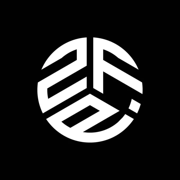 Logo Lettera Zfp Disegno Sfondo Nero Zfp Creativo Sigle Lettera — Vettoriale Stock