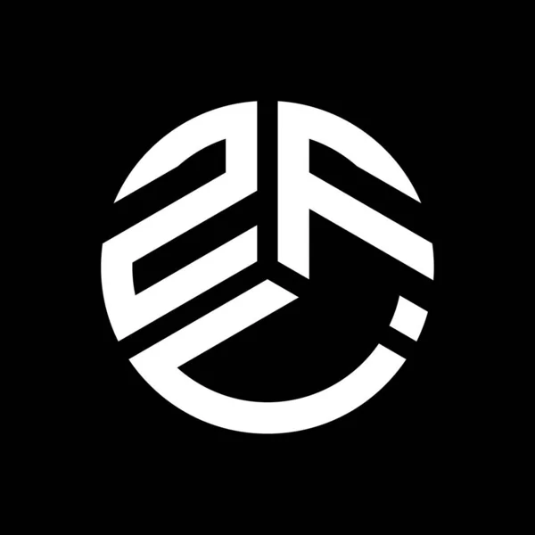 Logo Zfv Disegno Lettera Sfondo Nero Zfv Creativo Iniziali Lettera — Vettoriale Stock