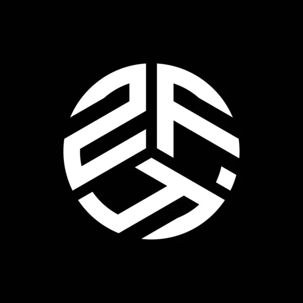 Siyah Arka Planda Zfy Harf Logosu Tasarımı Zfy Yaratıcı Harflerin — Stok Vektör