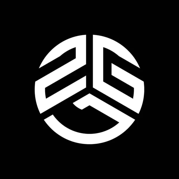 Zgl Lettre Logo Design Sur Fond Noir Zgl Initiales Créatives — Image vectorielle