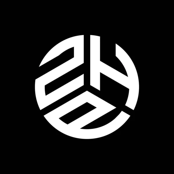 Projekt Logo Litery Zhp Czarnym Tle Kreatywne Inicjały Zhp Koncepcja — Wektor stockowy