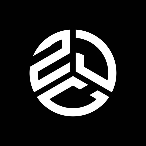 Zjc Letter Logo Ontwerp Zwarte Achtergrond Zjc Creatieve Initialen Letter — Stockvector