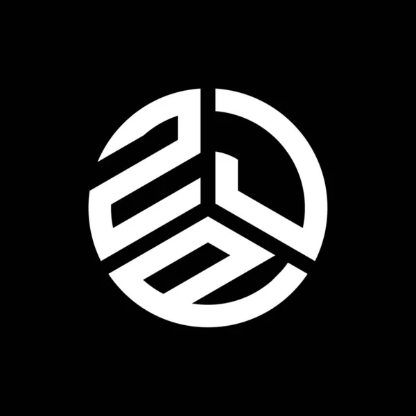 Siyah Arkaplanda Zjp Harf Logosu Tasarımı Zjp Yaratıcı Harflerin Baş — Stok Vektör