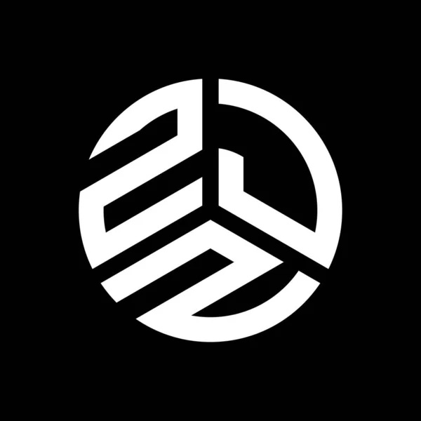 Σχεδιασμός Λογότυπου Γραμμάτων Zjz Μαύρο Φόντο Zjz Δημιουργική Αρχικά Γράμμα — Διανυσματικό Αρχείο