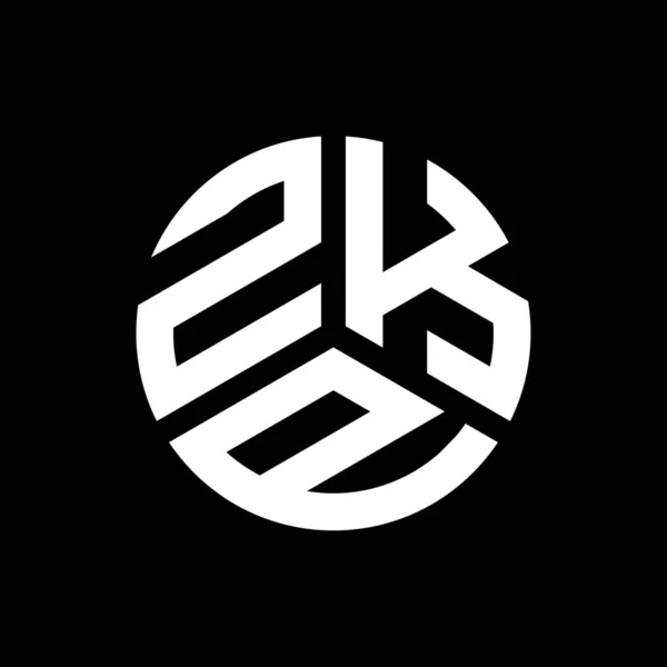 Diseño Del Logotipo Letra Zkp Sobre Fondo Negro Zkp Iniciales — Archivo Imágenes Vectoriales