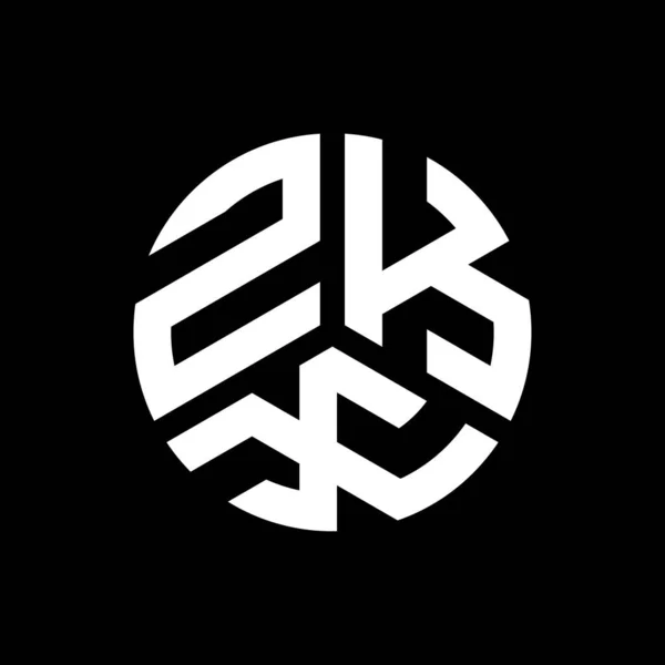 Zkx Letter Logo Design Black Background Zkx Creative Initials Letter — Stock Vector