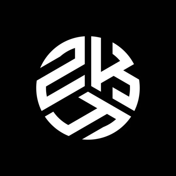 Projekt Logo Litery Zky Czarnym Tle Kreatywne Inicjały Zky Koncepcja — Wektor stockowy