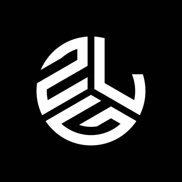 Zlg Logo Ontwerp Zwarte Achtergrond Zlg Creatieve Initialen Letterlogo Concept — Stockvector