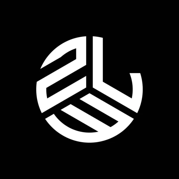 Zlwの文字ロゴデザインを黒を基調としたデザイン Zlwクリエイティブイニシャルレターロゴコンセプト Zlw文字デザイン — ストックベクタ