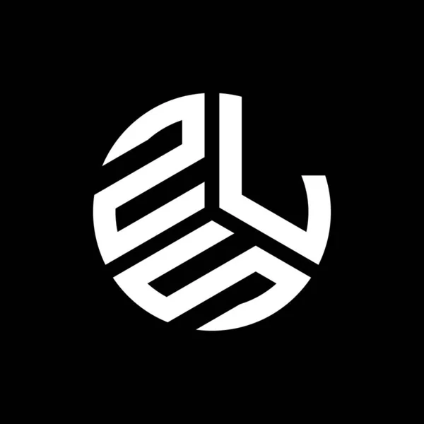 Zls Letter Logo Design Auf Schwarzem Hintergrund Zls Kreative Initialen — Stockvektor