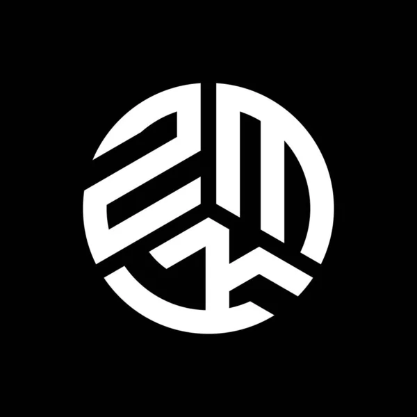 Zmk Letter Logo Design Black Background Zmk Creative Initials Letter — Stock Vector