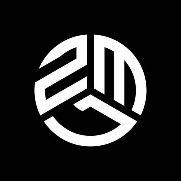 Zml Letter Logo Design Black Background Zml Creative Initials Letter — Stock Vector