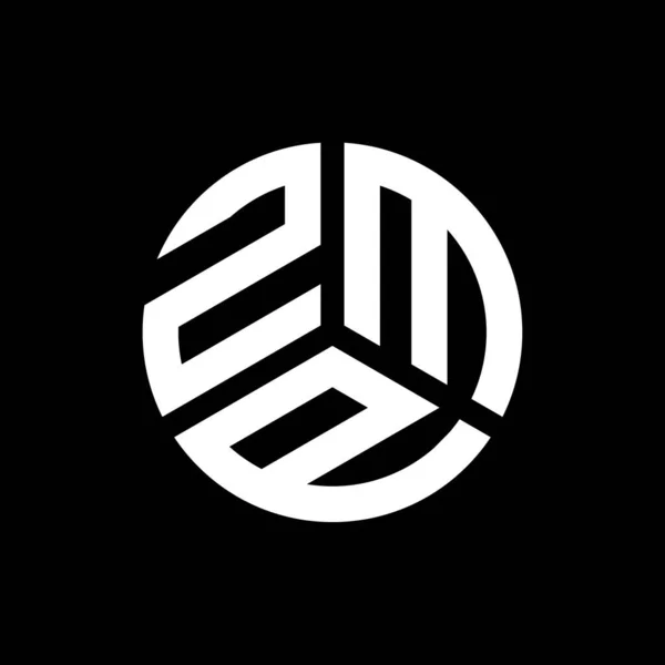 Zmp Logo Zwarte Achtergrond Zmp Creatieve Initialen Letter Logo Concept — Stockvector