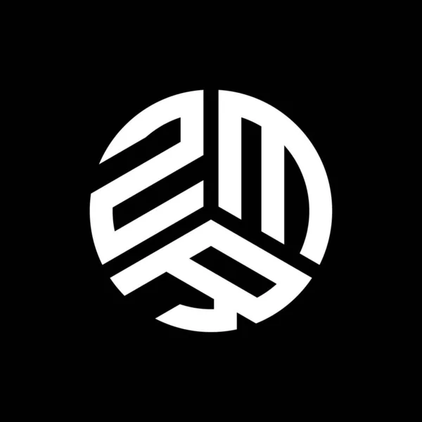Logo Lettera Zmr Sfondo Nero Concetto Logo Lettera Iniziali Creative — Vettoriale Stock