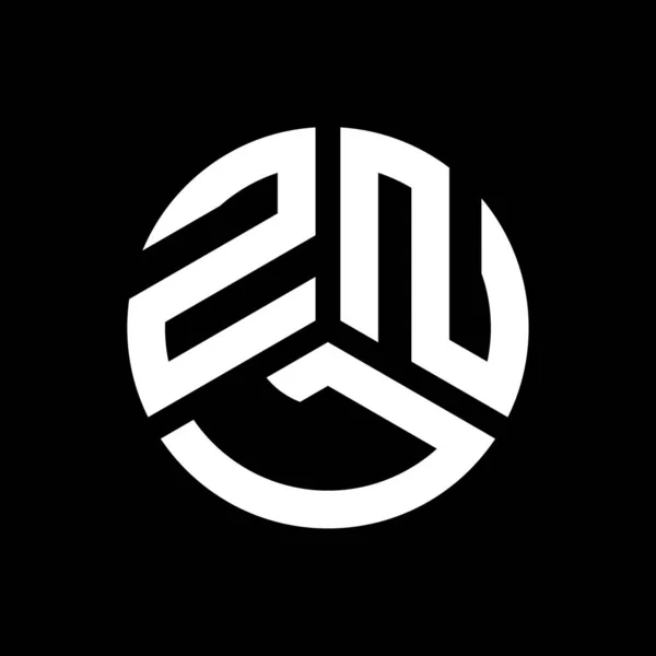 Znl Letter Logo Design Auf Schwarzem Hintergrund Znl Kreative Initialen — Stockvektor