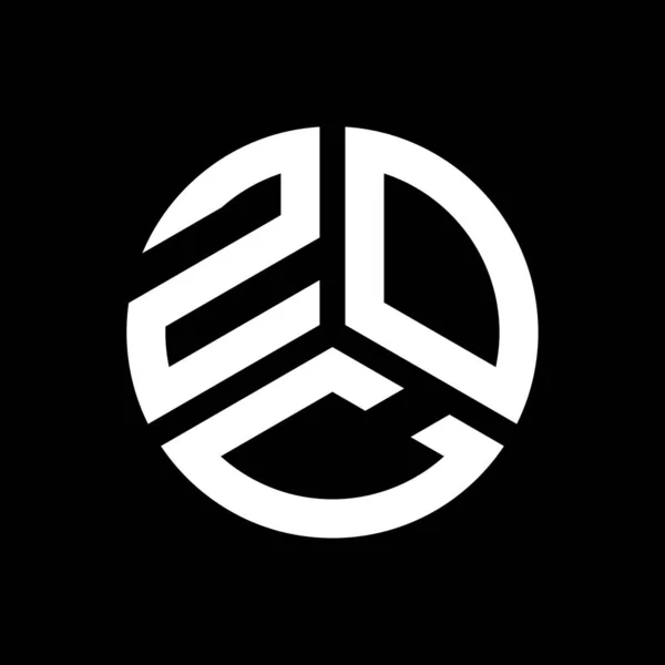 Zoc Letter Logo Design Black Background Zoc Creative Initials Letter — Stock Vector