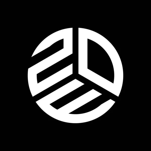 Zoe Letter Logo Ontwerp Zwarte Achtergrond Zoe Creatieve Initialen Letter — Stockvector
