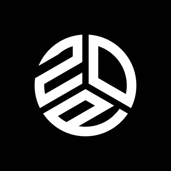 Siyah Arka Planda Zop Harf Logosu Tasarımı Zop Yaratıcı Harflerin — Stok Vektör
