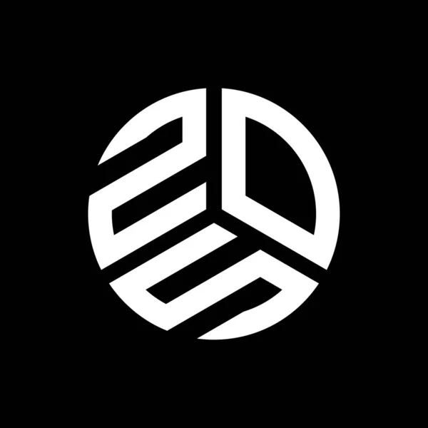 Projekt Logo Litery Zos Czarnym Tle Kreatywne Inicjały Zos Koncepcja — Wektor stockowy