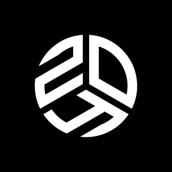 Дизайн Логотипа Буквы Zoy Черном Фоне Концепция Логотипа Инициалами Zoy — стоковый вектор