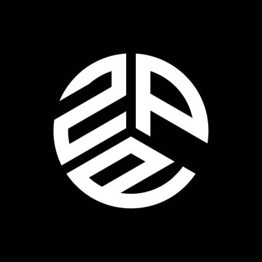 Siyah arkaplanda ZPP harf logosu tasarımı. ZPP yaratıcı harflerin baş harfleri logo kavramı. ZPP harf tasarımı.