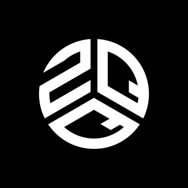 Siyah arka planda ZQQ harfi logo tasarımı. ZQQ yaratıcı harflerin baş harfleri logo kavramı. ZQQ harf tasarımı.