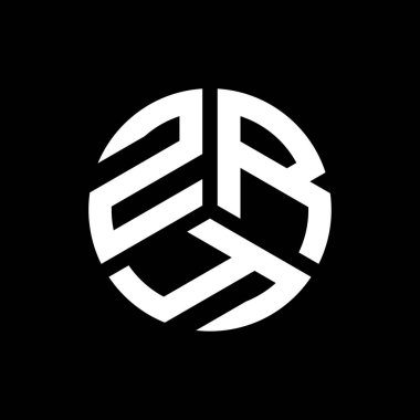 Siyah arka planda ZRY harf logosu tasarımı. ZRY yaratıcı harflerin baş harfleri logo kavramı. ZRY harf tasarımı.