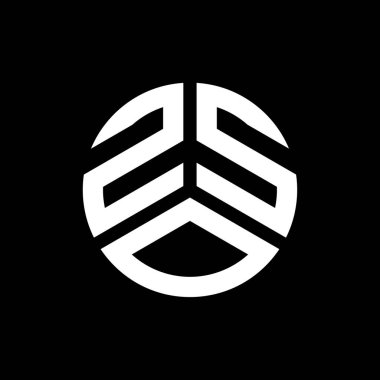 Siyah arkaplanda ZSN harf logosu tasarımı. ZSN yaratıcı harflerin baş harfleri logo kavramı. ZSN harf tasarımı.