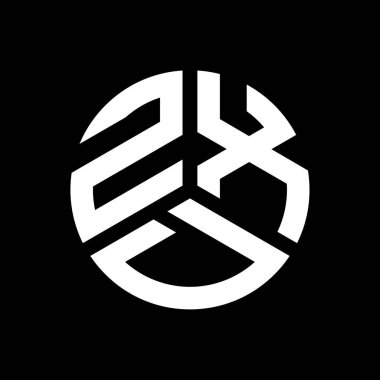 Siyah arkaplanda ZXD harf logosu tasarımı. ZXD yaratıcı harflerin baş harfleri logo kavramı. ZXD harf tasarımı.