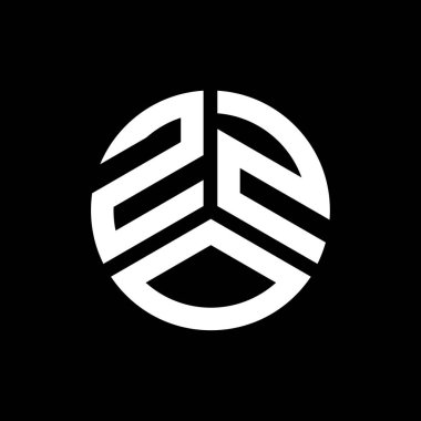 Siyah arka planda ZZO harfi logo tasarımı. ZZO yaratıcı harf logosu konsepti. ZZO harf tasarımı.