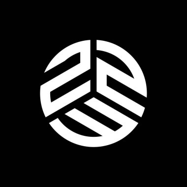 Siyah arka planda ZZW harf logosu tasarımı. ZZW yaratıcı harflerin baş harfleri logo kavramı. ZZW harf tasarımı.