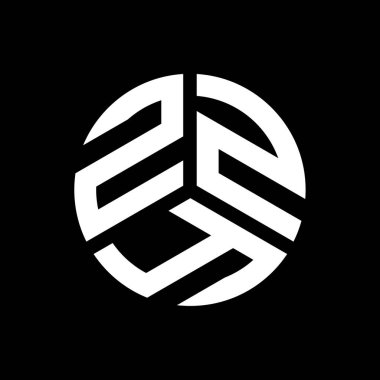 Siyah arka planda ZZY harf logosu tasarımı. ZZY yaratıcı harflerin baş harfleri logo kavramı. ZZY harf tasarımı.