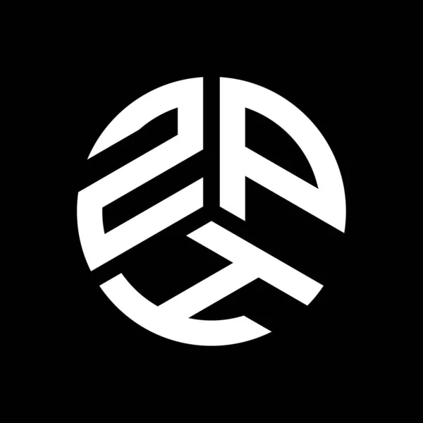 Logo Zph Disegno Lettera Sfondo Nero Zph Creativo Iniziali Lettera — Vettoriale Stock