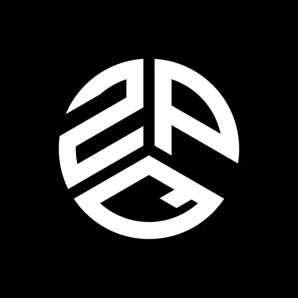 Zpq Lettre Logo Design Sur Fond Noir Zpq Initiales Créatives — Image vectorielle