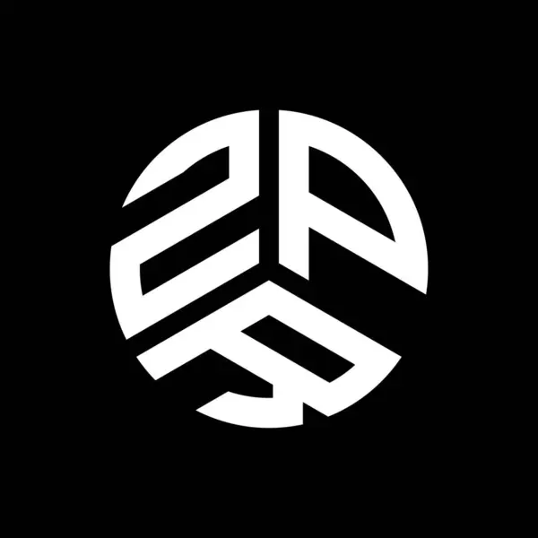 Zpr Logo Ontwerp Zwarte Achtergrond Zpr Creatieve Initialen Letter Logo — Stockvector