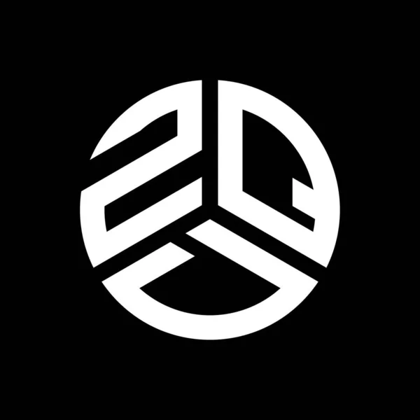 Zqd Letter Logo Design Black Background Zqd Creative Initials Letter — Stock Vector